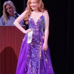 Elegant Purple Evening Gown